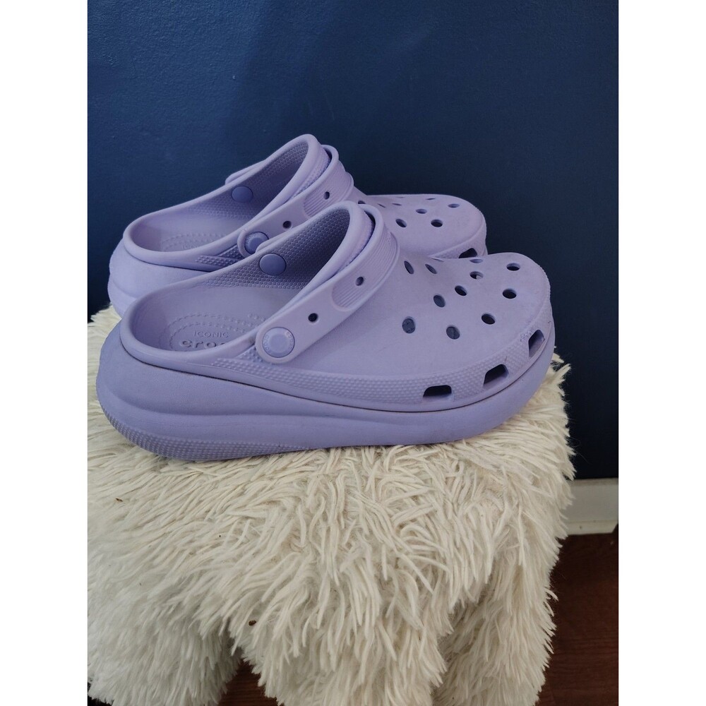 Crocs Women’s Classic Crush Platform Added Height Purple Clog SIZE 9 US